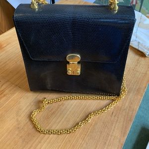 Maxima di Titti Dell’Acqua Navy Lizard Skin Purse